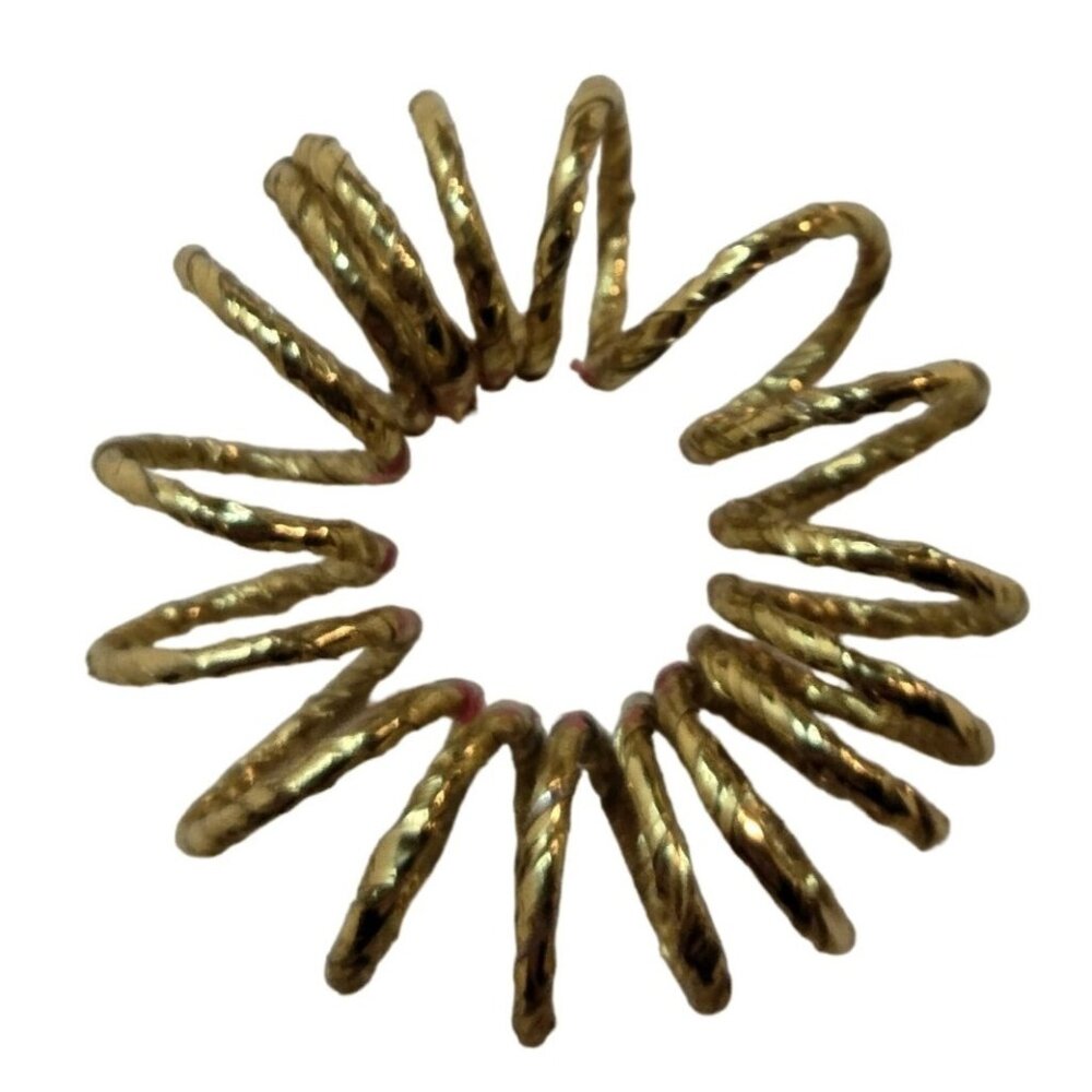 Taper Candle Ring Gold Glitter Holiday Wedding Christmas